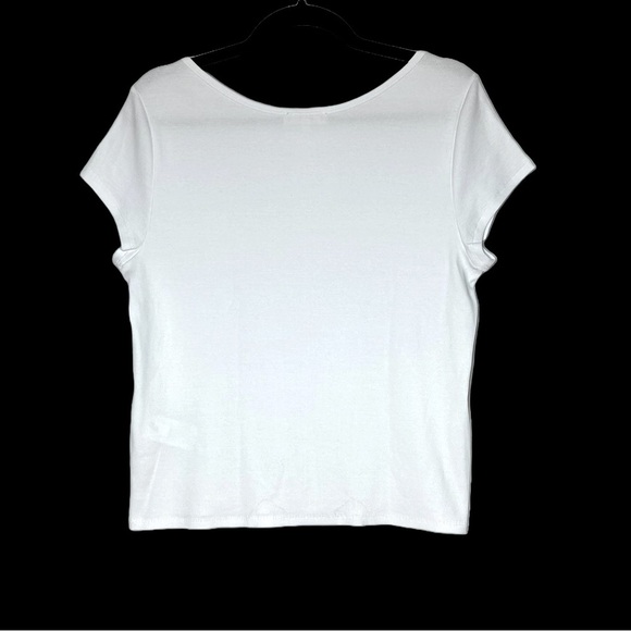 NWT Madewell White (Re)generative Cotton Ribbed Cap-Sleeve Tee, Sizes S & XL - Picture 7 of 14